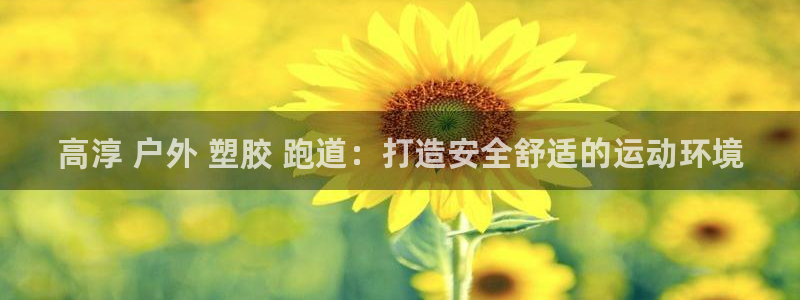 谈球吧在线观看：高淳 户外 塑胶 跑道：打造安全舒适的运动环境