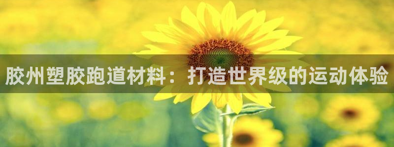 谈球吧下载：胶州塑胶跑道材料：打造世界级的运动体验