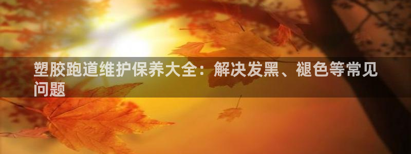 谈球吧体育app下载足球：塑胶跑道维护保养大全：解决